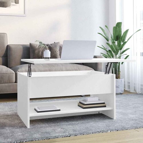  Stolić za kavu bijeli 80 x 50 x 40 cm od konstruiranog drva Cijene