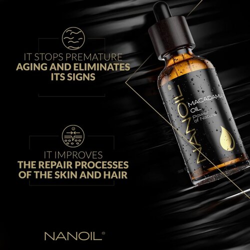 Nanoil Macadamia Oil makadamijevo olje za obraz, telo in lase 50 ml Slike