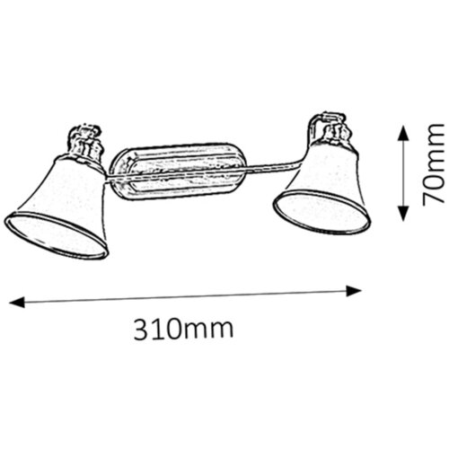 Rabalux grando zidna lampa E14 2x40W bronza/bela kupatilska rasveta Cene
