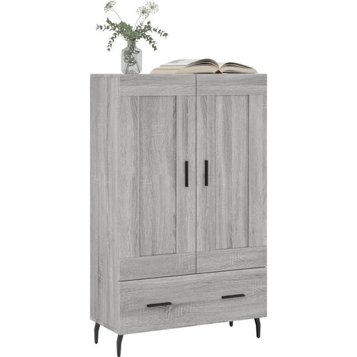  Visoka komoda siva boja hrasta 69,5x31x115 cm konstruirano drvo Slike