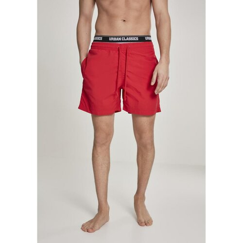 Urban Classics two in one swim shorts firered/wht/blk Cene