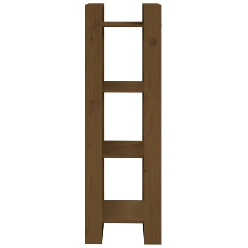  Knjižna omara/pregrada medeno rjava 41x35x125 cm trden les, (20705344) Slike