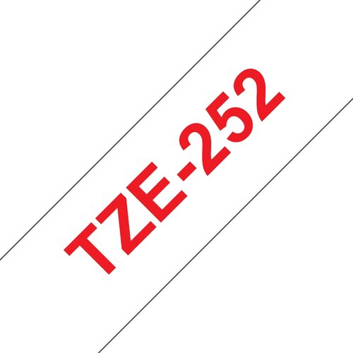 Brother Tze-252 združljiv laminirani trak - 24 mm x 8 metrov rdeč/bel, (21405835) Cene