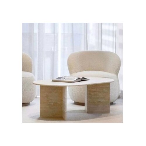 Hanah home mermerni sto za kafu bovino travertine (573MRB1230) Slike