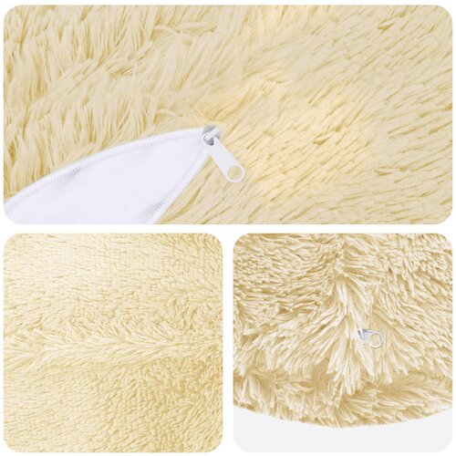  Presvlaka za jastuk 6 pcs HEERLEN Krem &amp;Oslash; 40 cm PV flis Slike