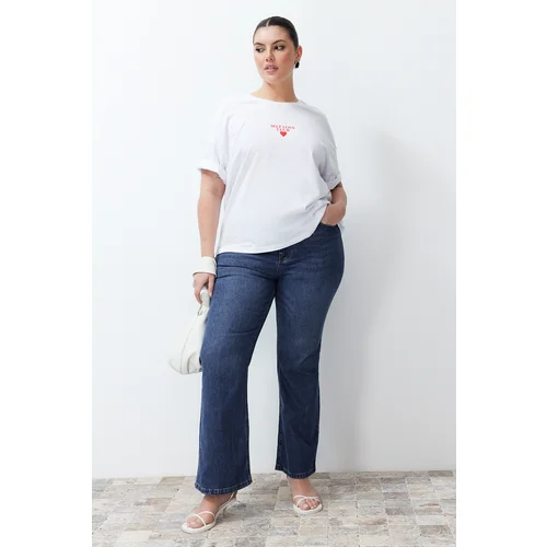 Trendyol Curve Blue More Sustainable High Waist Flare Jeans