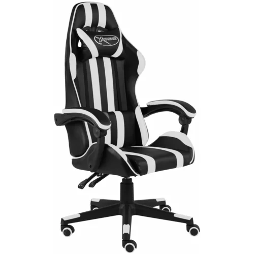  Igraća stolica od umjetne kože crno-bijela