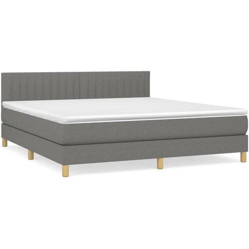 Maison Chic Box spring postelja - Vzmetna postelja z vzmetnico temno siva 180x200 cm blago SL14559, (21902872) Cene