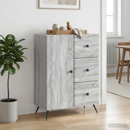  Kreveta Siva sonoma 66 x 34,5 x 90 cm Konstruirano drvo Slike