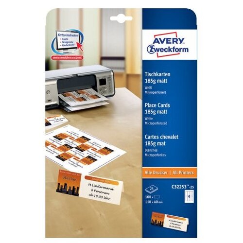 Avery Zweckform Kartonske predloge 110 x 40 mm, 185 g/m² Cene