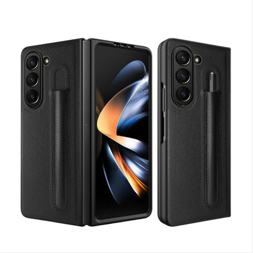 INF Samsung Galaxy Z Fold etui za telefon z vzorcem ličija in režo za pisalo Black Model 4, (21837722) Cene
