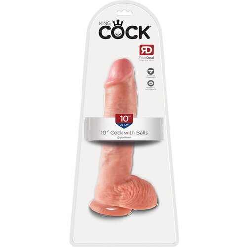 Pipedream King Cock 10" Cock with Balls Flesh Cene