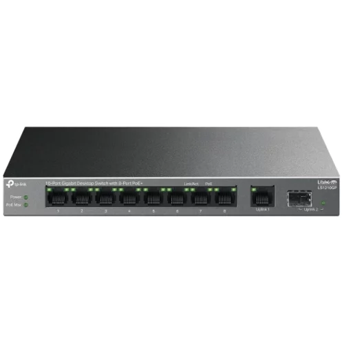 Tp-link LS1210GP 10-port Gigabit mrežno stikalo / switch z 8-Port PoE+, (21225918)