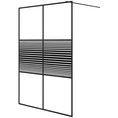 vidaXL Pregrada za tuš črna 140x195 cm prozorno ESG steklo Cene
