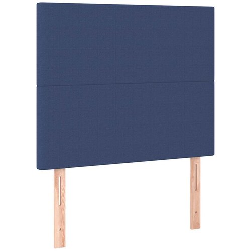  Krevet s oprugama i madracem plavi 90 x 200 cm od tkanine Slike