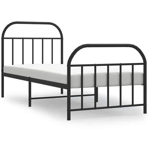  okvir kreveta uzglavlje i podnožje crni 90x190 cm Slike