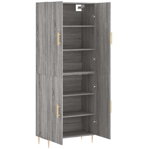  Visoka komoda siva sonome 69,5x34x180 cm od konstruiranog drva Slike