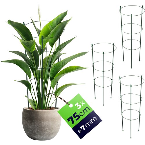 KADAX Obročna podpora za rastline in rože 75 cm kovinski podporni obroči 3 kosi, (5000362587) Cene