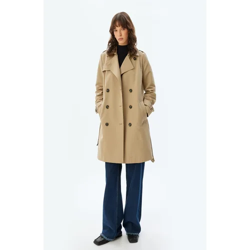 Koton Beige Women's Trench Coat