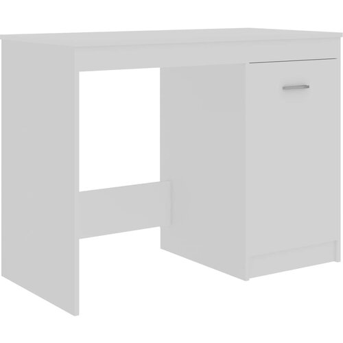  Radni stol bijeli 100 x 50 x 76 cm od konstruiranog drva Slike