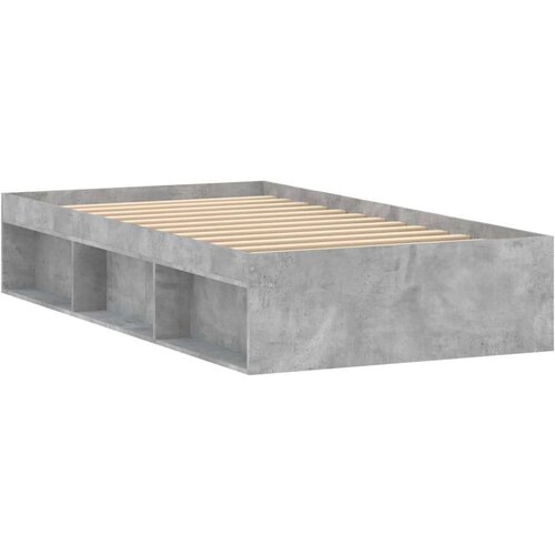  Kreveta siva boja betona 90 x 190 cm Slike