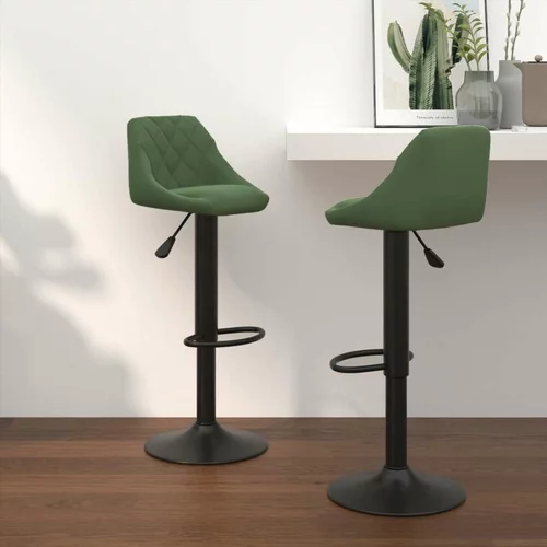  Barski stolčki 2 kosa temno zelen žamet, (20700475)