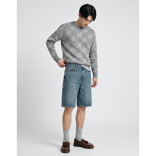 Daily Paper Kratke hlače &amp;amp; Bermuda COMPACT SHIELD EMBROIDERY DENIM SHORTS Modra Slike
