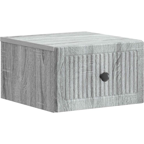  Noćni ormarić za montažu na zid Siva sonoma 33 x 34,5 x 20 cm Slike
