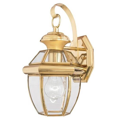 Elstead Lighting Elstead Newbury Zunanja majhna stenska svetilka z 1 lučjo, polirana medenina, IP44, E27, (22100177) Cene