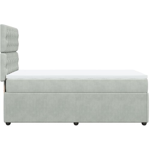 Box spring krevet s madracem svjetlosivi 90x190 cm bar&amp;scaron;unasti Slike