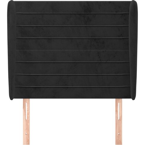  Uzglavlje s u&amp;scaron;ima crno 93x23x118/128 cm bar&amp;scaron;unasto Slike