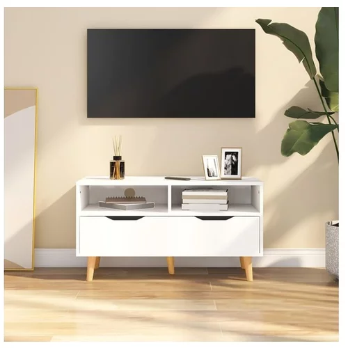  TV omarica bela 90x40x48,5 cm iverna plošča