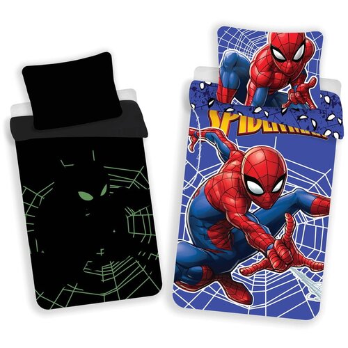 Jerry Fabrics Crvena/plava pamučna dječja posteljina sa svjetlećim efektom za krevet za jednu osobu 140x200 cm Spider-man &amp;ndash; Slike