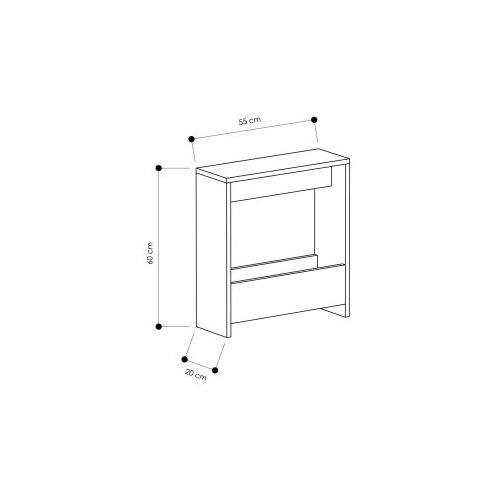 Hanah home Pomoćni sto Simpi, 55x60x20 cm, Bijeli Slike