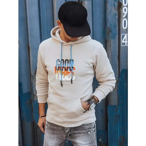 DStreet Bluza męska ocieplana z kapturem beżowa Cene
