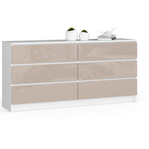 AKORD KOMODA K160 6SZ CLP CAPPUCCINO GLOSS, (21703053) Slike