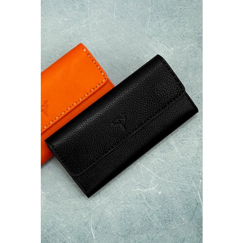 Garbalia Paris Genuine Leather Saddlery Stitched Women's Portfolio Wallet with Phone Compartment. Slike