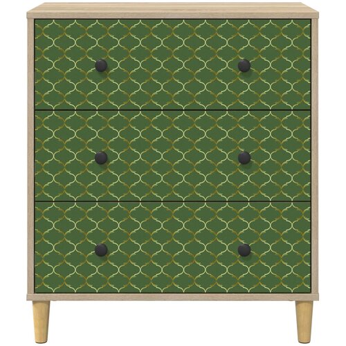  Komoda GELEEN Smaragdni geometrijski uzorak 66 x 36,5 x 75 cm Slike