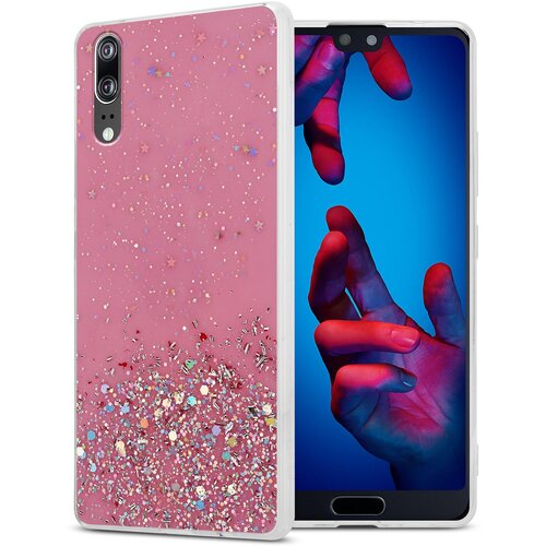  case, združljiv s huawei v roza barvi z bleščicami - zaščitni pokrov iz fleksibilnega silikona tpu s penečimi bleščicami, (20576286) Cene