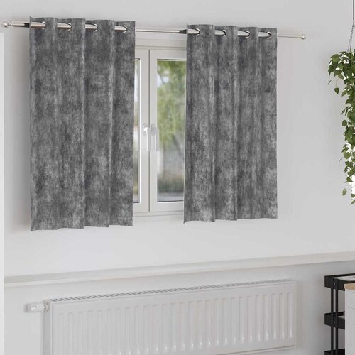  Baršunaste zavjese sa zavjesama 2 pcs Siva 140 x 140 cm Baršun Cene
