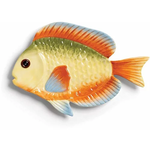 &k amsterdam Tanjur Plate Fish Rainbow