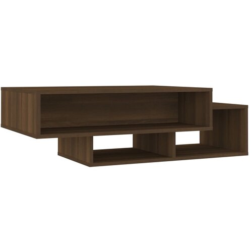Maison Chic Klubska mizica - kavna mizica - Nizka mizica rjavi hrast 105x55x32 cm konstruiran les, (21753113) Slike