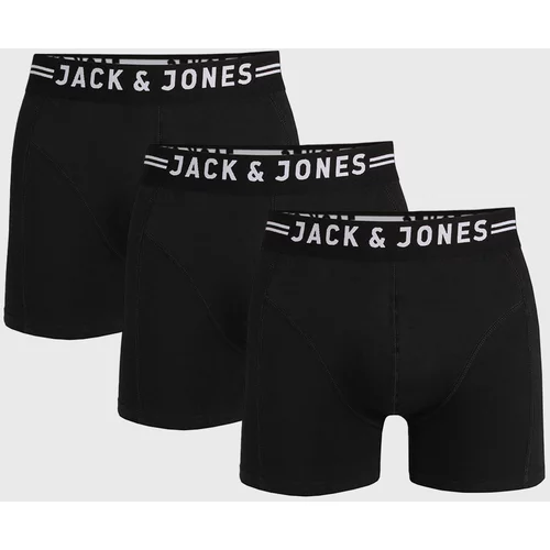 Jack & Jones Bokserice 'Sense' crna / bijela
