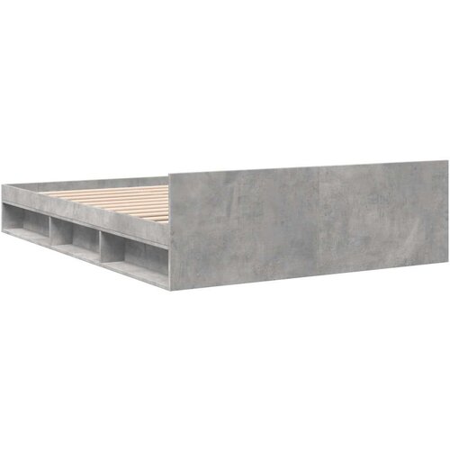  Okvir kreveta s ladicama siva boja betona 135x190 cm drveni Slike