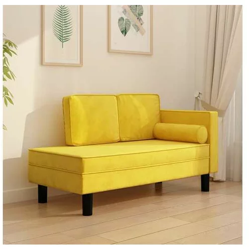  Kavč dvosed z ležiščem rumen žamet