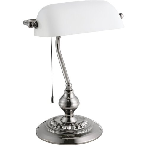 Eglo 901019 - Stona lampa BANKER 1xE27/60W/230V bela/sjajni hrom Slike