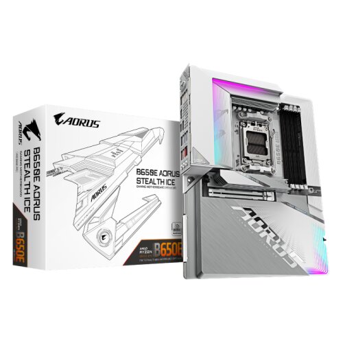 Gigabyte B650E A STEALTH ICE, DDR5, SATA3, USB3.2Gen2x2, DP, 2.5GbE, WiFi, AM5 ATX Cene