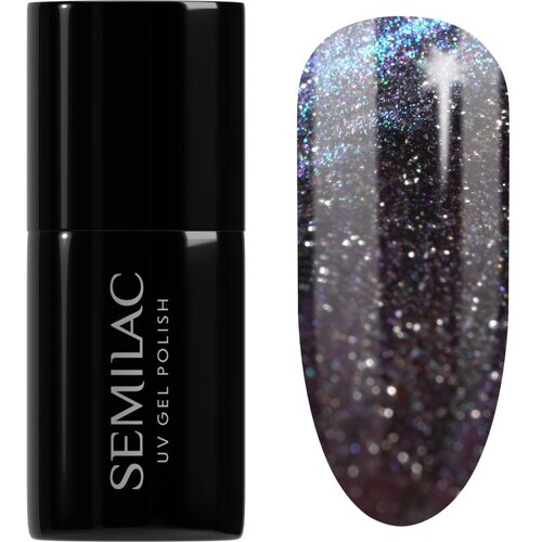 Semilac UV Hybrid Galaxy Flash gel lak za nohte z uporabo UV/LED lučke odtenek 828 Grey Holo 7 ml Cene