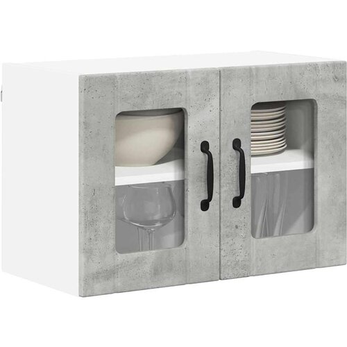  Zidni kuhinjski ormarić s policom Betonski sivi 60 x 31 x 40 cm Slike