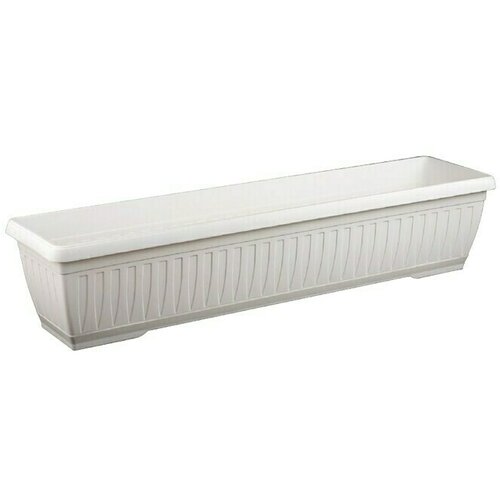 Plastična žardinjera Jadran (Vanjska dimenzija (D x Š x V): 80 x 17 x 14 cm, Bijele boje) Cijene
